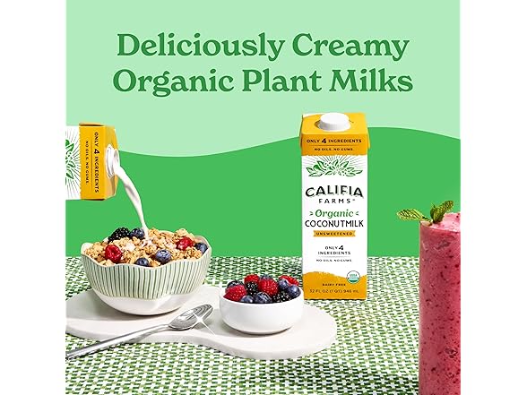 6PK Califia Farms - Organic Coconut Milk, 32 oz