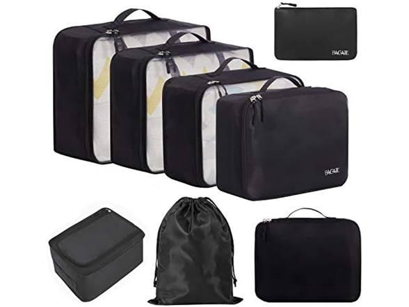 8 Pc Packing Cubes Luggage Organizers