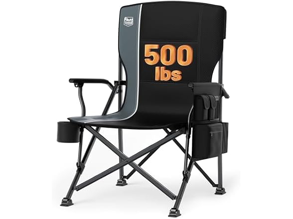TIMBER RIDGE Black Oversized Camping Chair