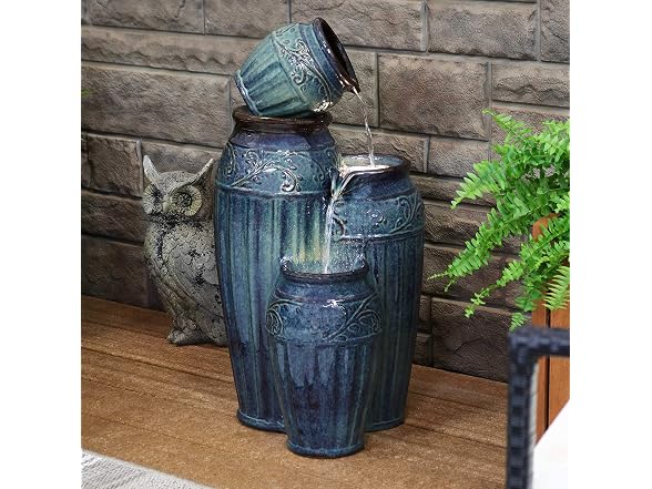 Tour de Vase Ceramic 27-Inch Fountain - Gallery 9