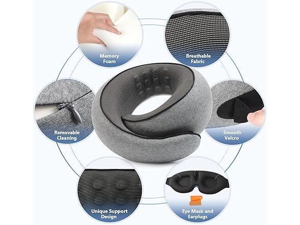 Advanced Memory Foam Neck Travel Pillow