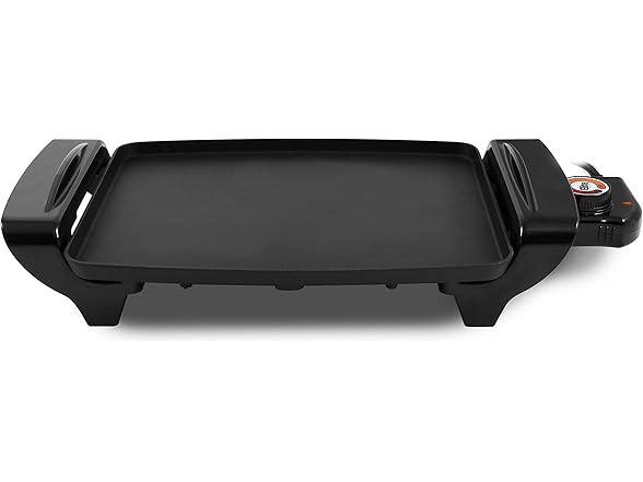 Elite Gourmet 10.5" Griddle, Black