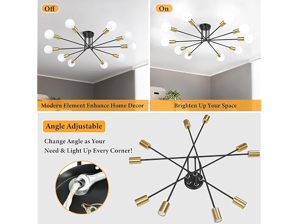 Bosceos Semi Flush Mount Ceiling Light Fixture - Gallery 7