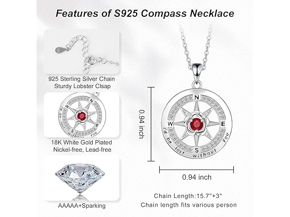 Mezvth Compass Necklace