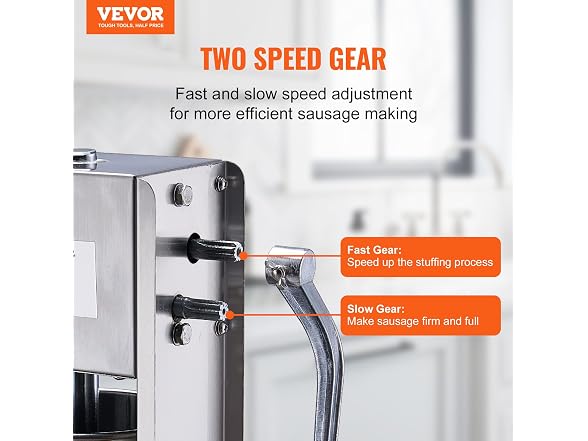 VEVOR Manual Sausage Stuffer, 7 L / 15