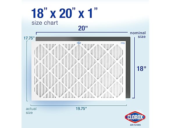 18x20x1 Air Filter MERV 8 4pk