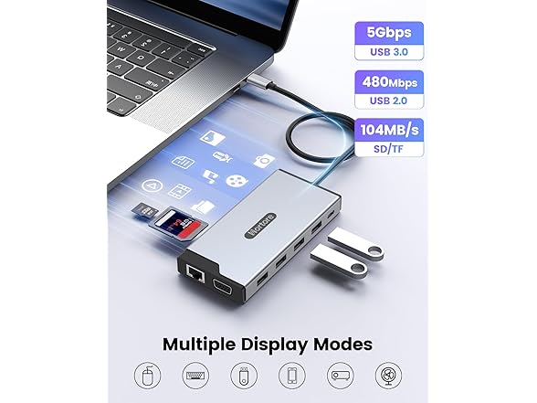 Hortore 12-in-1 USB Docking Station