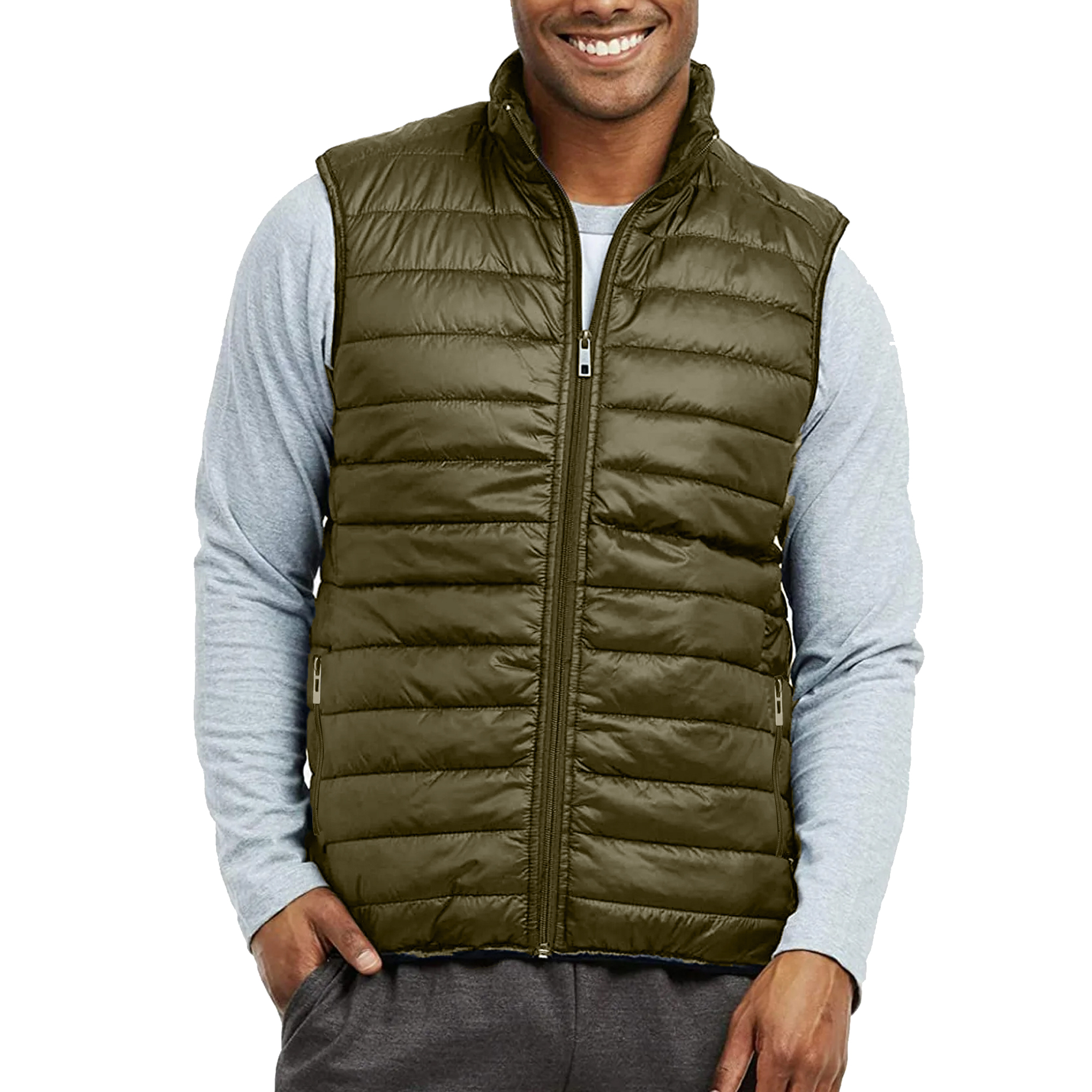 Mens Packable Midweight Puffer Vest (XS-2XL) - Gallery 16