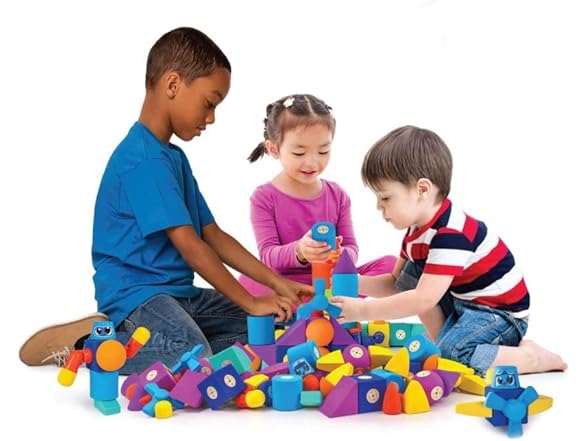 Blockaroo Magnetic Foam Building Blocks - 50-Piece Set