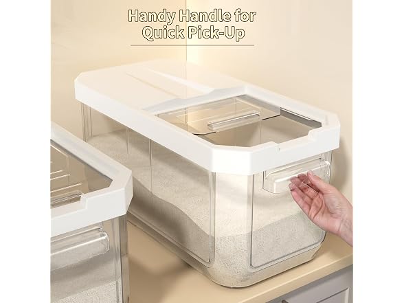 Cetomo 12L*2 Plastic Grains Storage Container,2PK