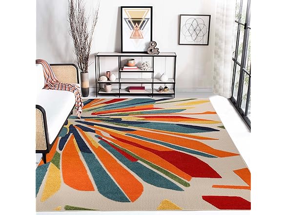 Superior Modern Geometric Abstract Indoor Outdoor Rug