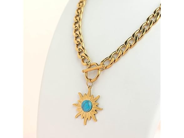 ADORANCE Sunflower Necklace 18K Gold Plated