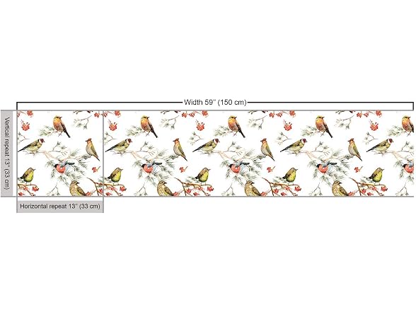 Ambesonne Animal Fabric by The Yard, Sparrows