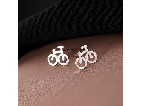 swglcowo Bicycle Small Stud Earrings