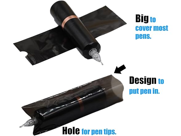 Autdor Large Machine Pen Covers 200pcs 