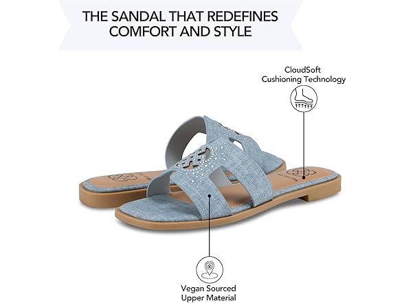 Daisy Fuentes Womens Zest Slip-On Sandals