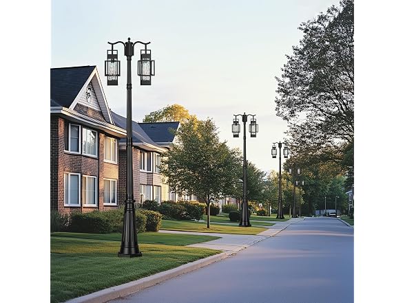 PARTPHONER Outdoor Lamp Post 2-Head