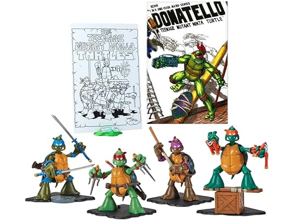 TMNT Original Sketch Collector Figure w Comic Book
