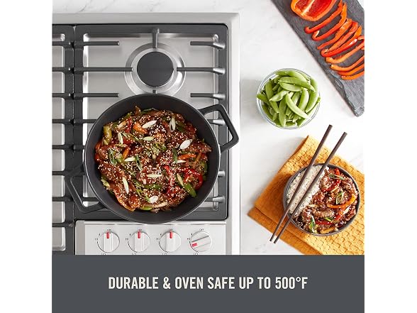 Zakarian by Dash ZDFEW140GBBK01 14” Cast Iron Wok