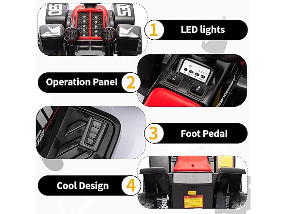 Hetoy 6V Kids Ride On Electric ATV (Black)