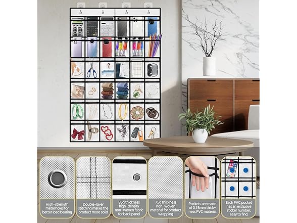 PAULONE Numbered Classroom Pocket Chart