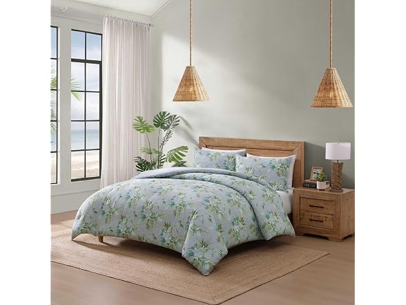 Tommy Bahama Queen Duvet Cover Set, Floral Ocean Bay