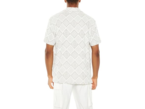 Forever 21 (M) Lace Diamond Button-Front Shirt