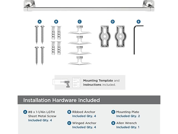 Amerock Stature 24" Chrome Towel Bar