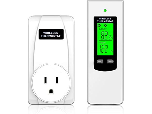 Programmable Wireless Plug in Thermostat Outlet