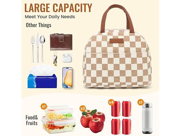 11L Insulated Lunch Bag for Women