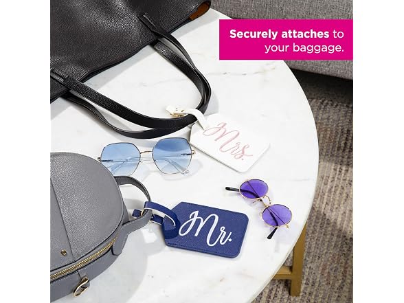 Miamica Mrs. & Mr. Luggage Tags, Set of 2