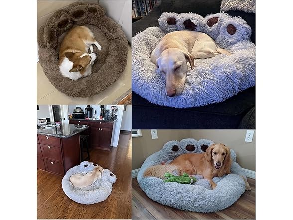 MUSM Fluffy Plush Dog Bed