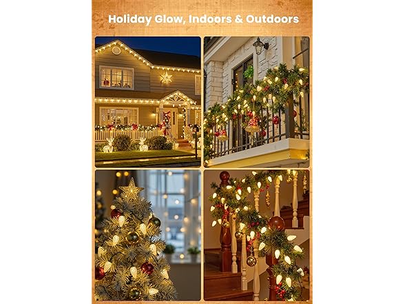 Brightown C9 LED Christmas Lights Outdoor, 81 Feet 100 LED