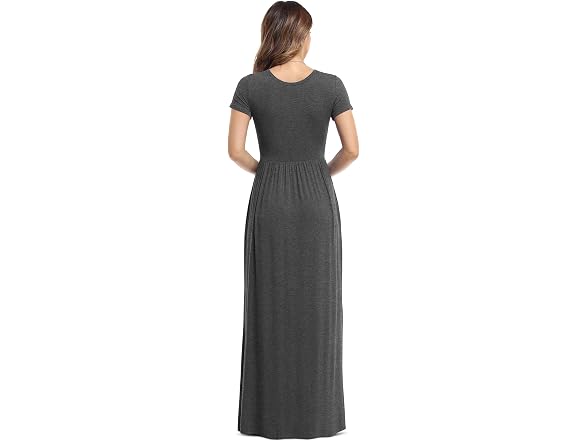 Viishow Women (L) Short Sleeve Loose Pockets Grey