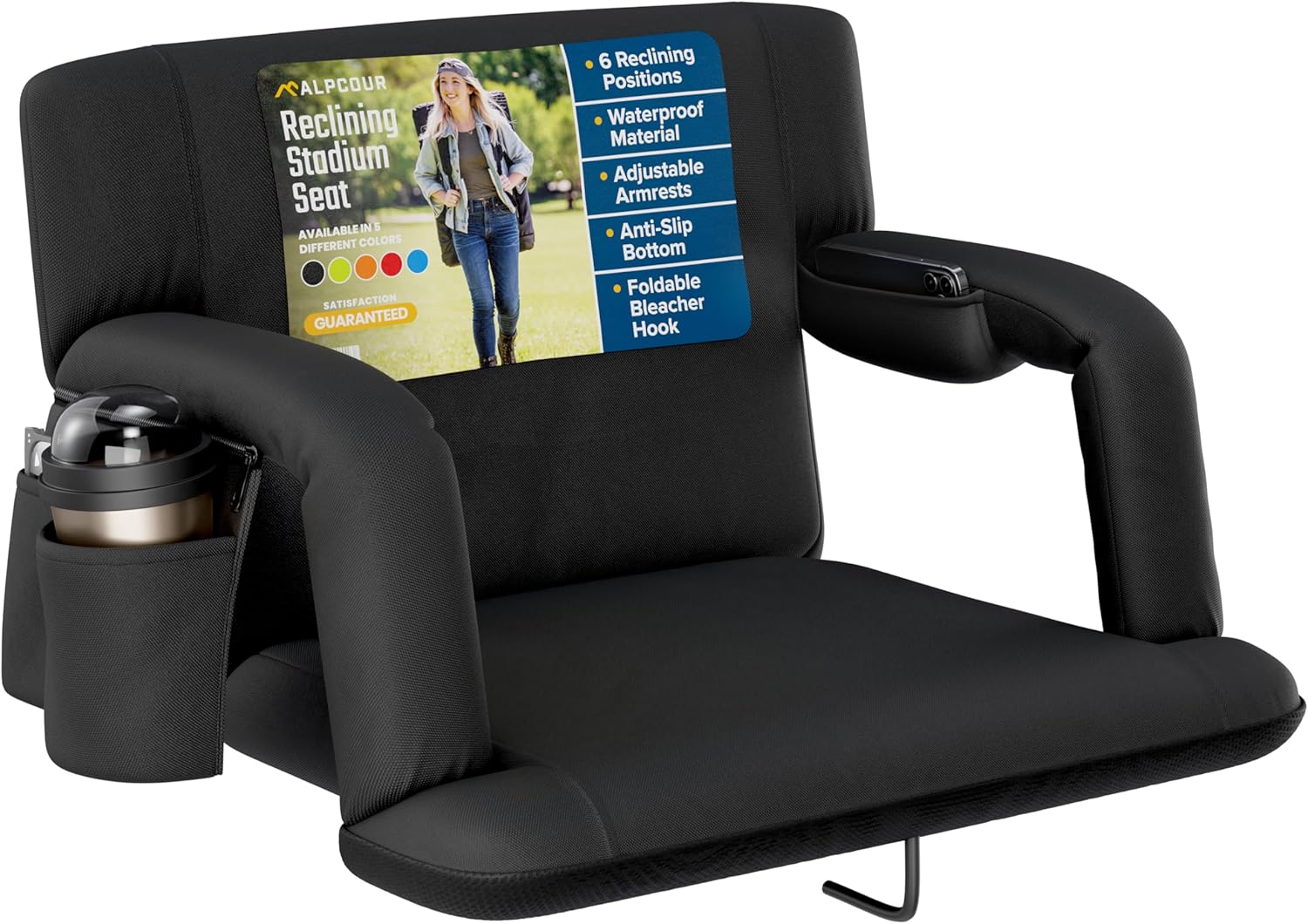 Alpcour Reclining Stadium Seat w/ Armrests - Gallery 24
