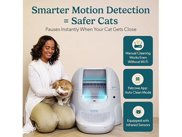 Petcove PurrTek Max Self Cleaning Cat Litter Box