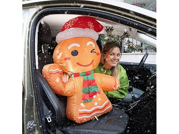 Zone Tech CR0007 Inflatable Gingerbread Blow-Up Brown/Red