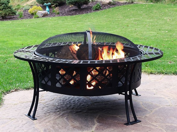 SunnyDaze Décor Diamond Weave Fire Pit