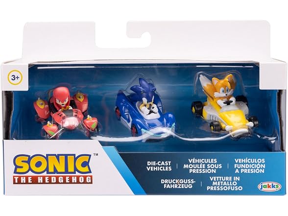 Sonic the Hedgehog 1:64 Die-cast Vehicles 3-PK