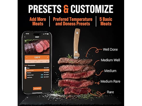 Upgraded Smart Bluetooth Wireless Meat Thermometer