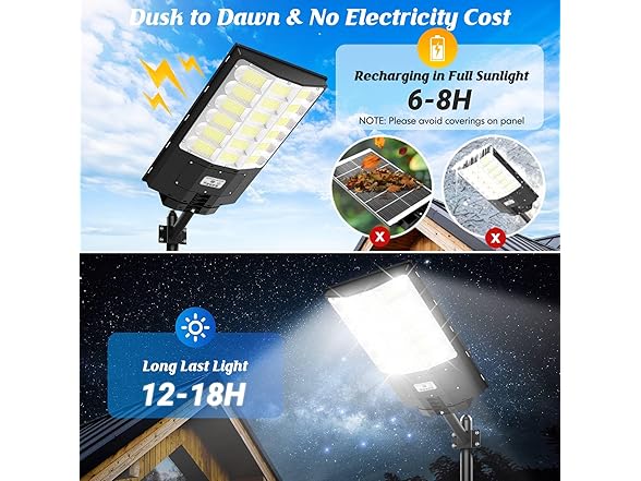 Brightever Solar Street Light Outdoor Waterproof