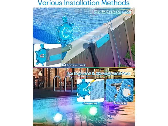 PRIORARE 22W Underwater Magnetic Led Pool Lights