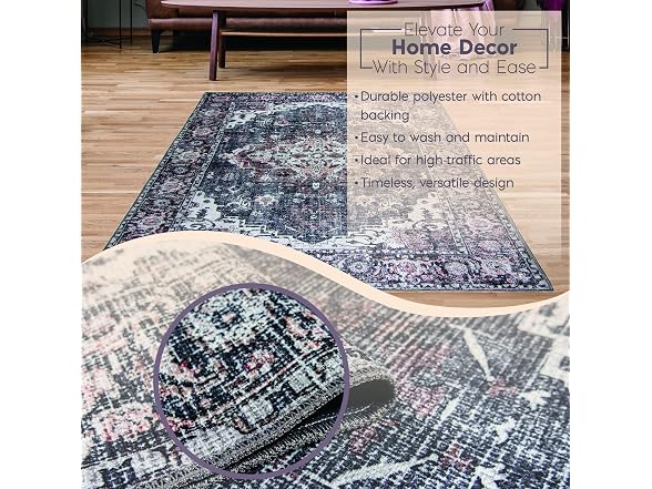 L'Baiet Scarlett Grey 2x6 Scatter Rug