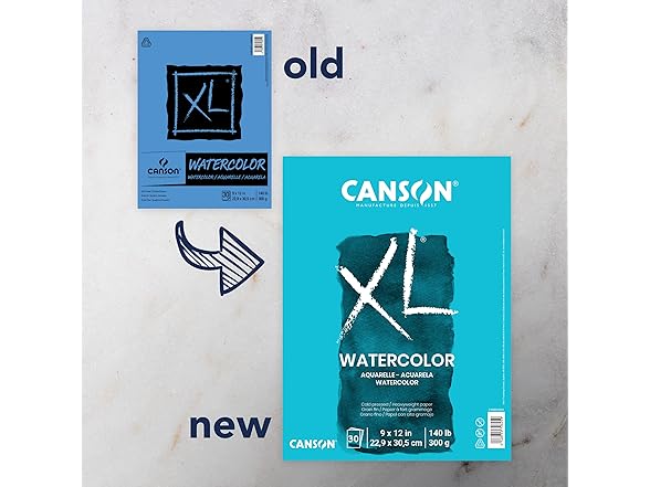 Canson XL Series Watercolor Pad, Heavyweight White Paper,