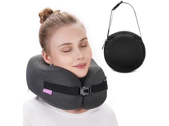 CSJT Memory Foam Travel Pillow