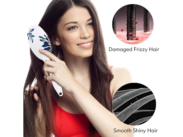Sosoon Boar Bristle Hair Brush and Comb Black