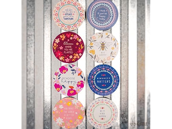 Karma, Boho Inspirational Refrigerator Set of 100