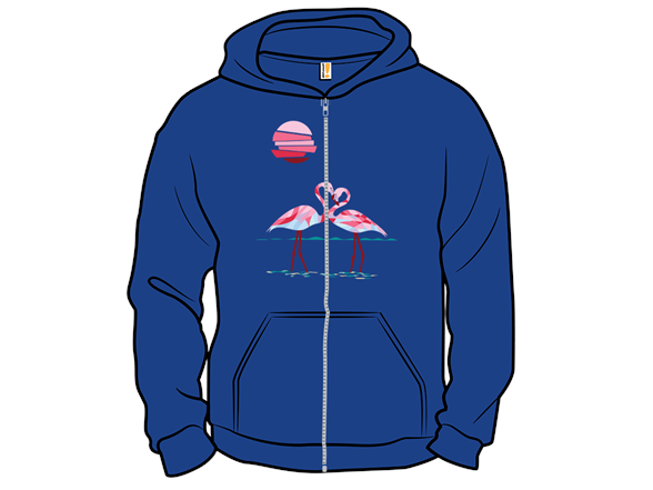 Flamingos in a Romantic Mood