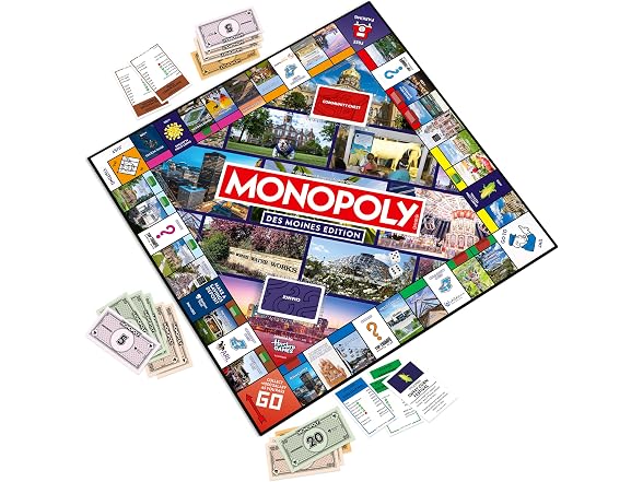 Monopoly Board Game – Des Moines, IA Edition