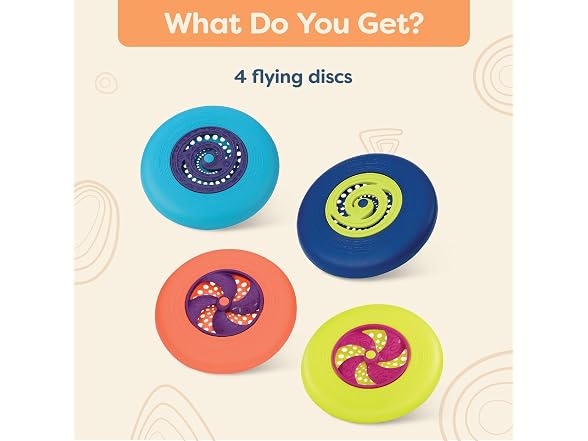 B. toys Flying Disc Set, Disc-Oh! 4 Colorful Discs
